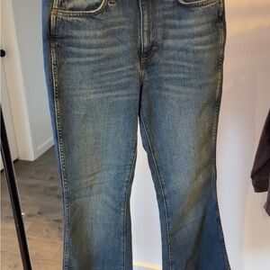 Stylish Women's Boot Cut Jeans - Classic Blue